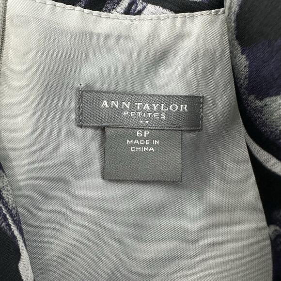 Ann Taylor Petites 6P Sleeveless Floral Print Mock Neck Sheath Dress Feminine - Picture 5 of 5